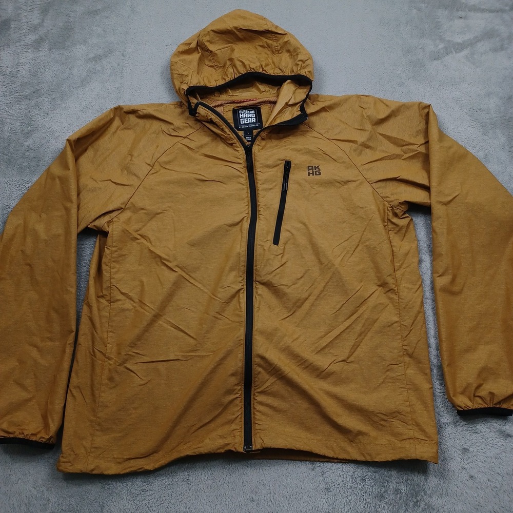 Alaskan Hardgear Jacket Mens Large Brown Full Zip Lightweight Duluth Outdoor